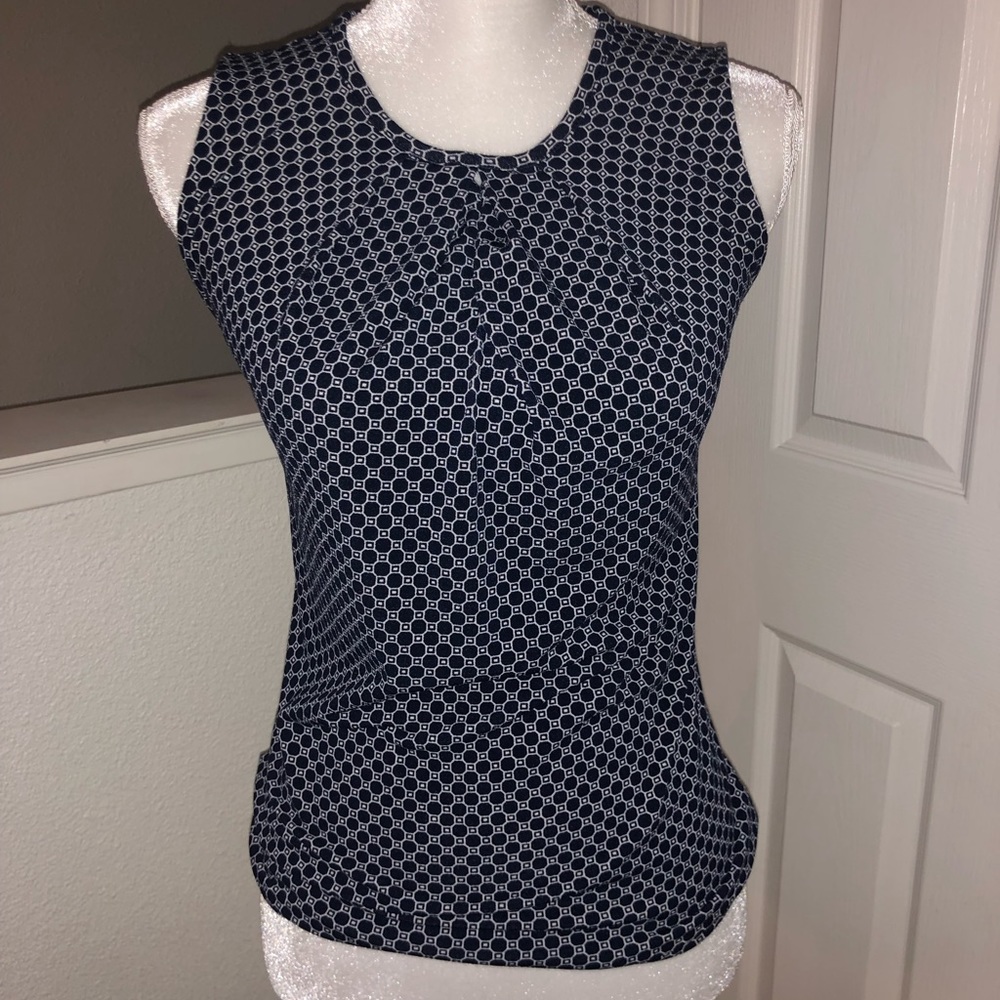 Anne Taylor navy and white tank top